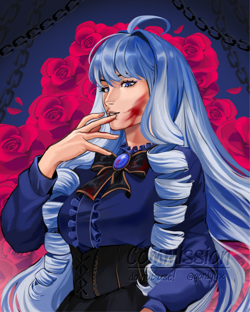 Halfbody + detailed bg