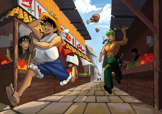 Luffy and Zoro Luffy and Zoro