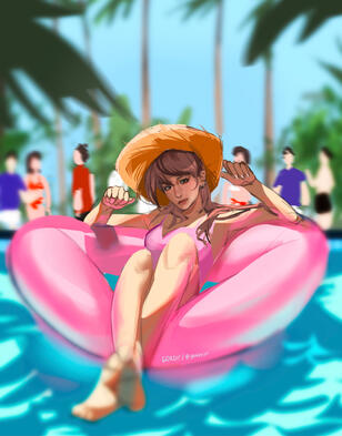 Girl in the pool Girl in the pool